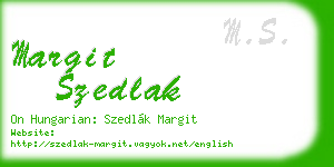 margit szedlak business card